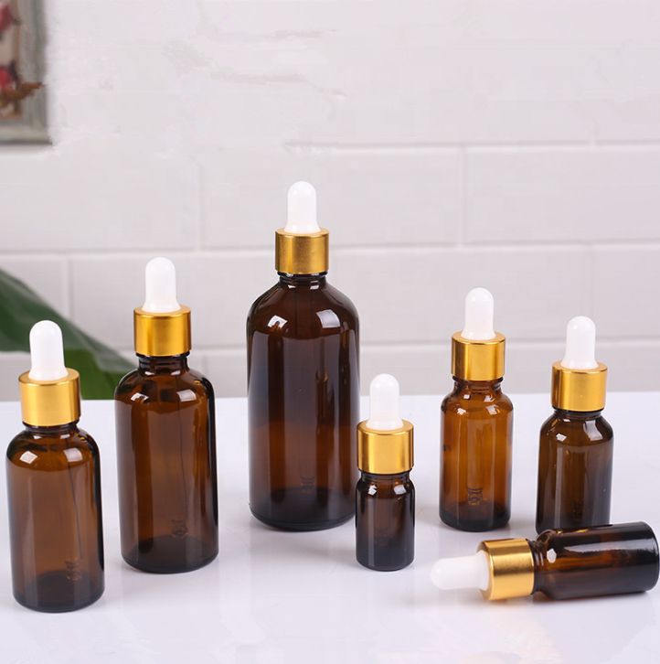 frosty empty gold dropper ess oil 5ml 10ml 15ml 20ml 30ml 50ml face eye gel cosmetic lotion glass bottle