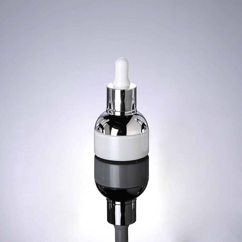 glass 10ml Empty Cosmetic white/clear Bottle with Orifice Reducer Dropper