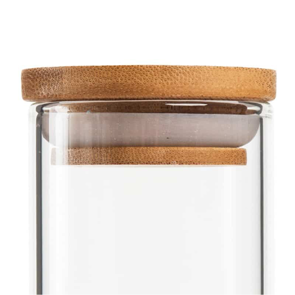glass airtight storage jars / decorative glass containers with lids / green glass canisters