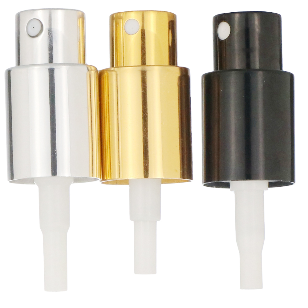 glass bottle cap 18mm aluminum metal plastic perfume pump sprayer black atomizer 18/410 18/415 20/410