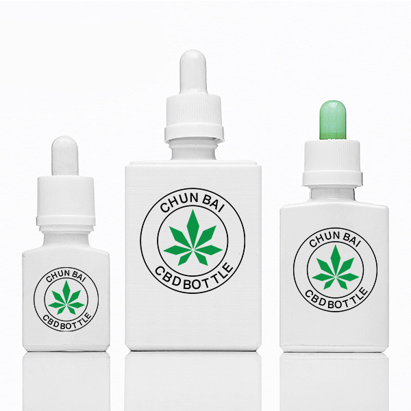 glass bottle square 25 ml with child/tamper proof cap DIN 18mm