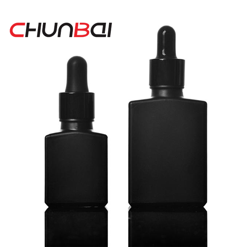 glass bottle square 25 ml with child/tamper proof cap DIN 18mm