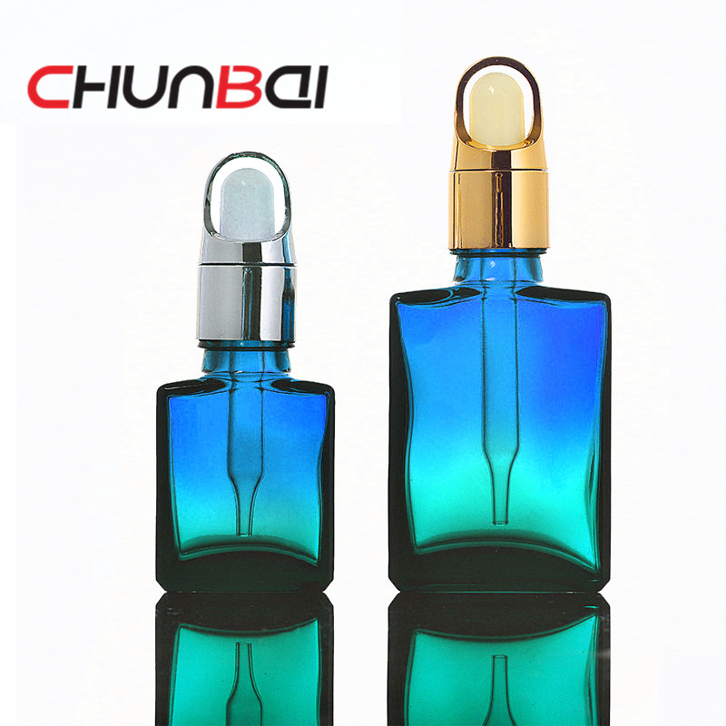 glass bottle square 25 ml with child/tamper proof cap DIN 18mm