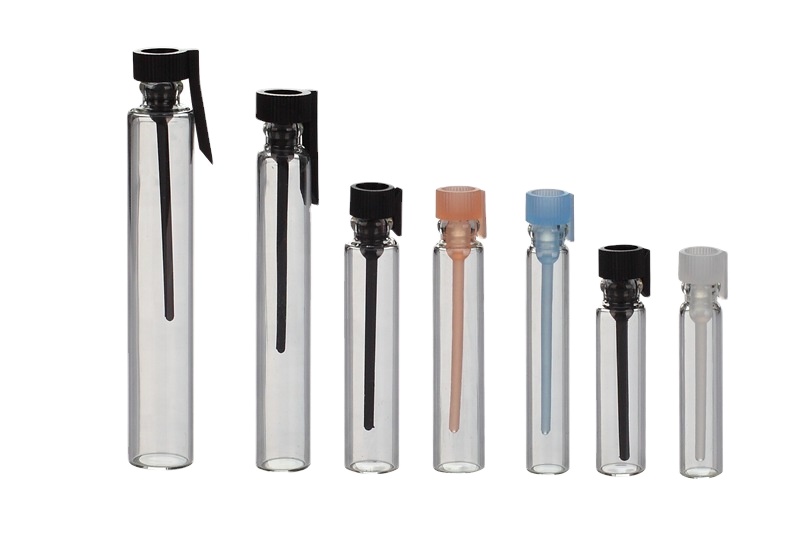 glass bottles perfume sampler glass vials 0.8ml 1ml 1.5ml 2ml tester bottles custom logo