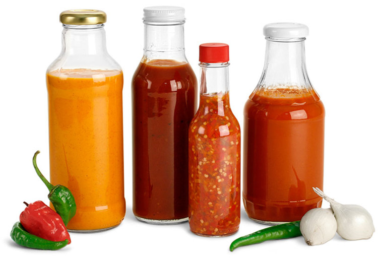glass clear empty hot sauce bottles 5oz with metal lid for jam sauce honey oil vinegar