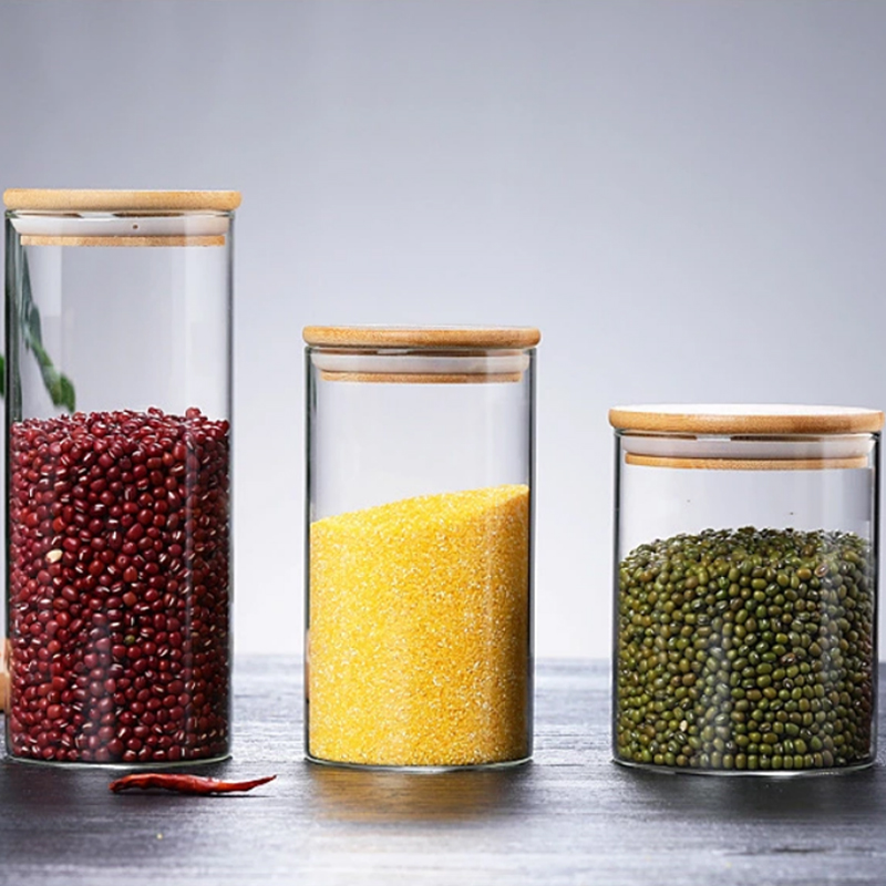 glass coffee canister / 5 litre glass storage jars / rose gold storage jars