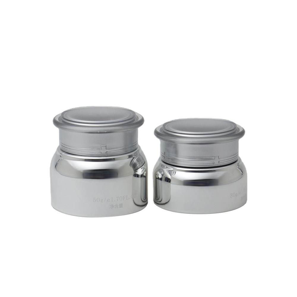 glass container jar for skin care with plastic lid