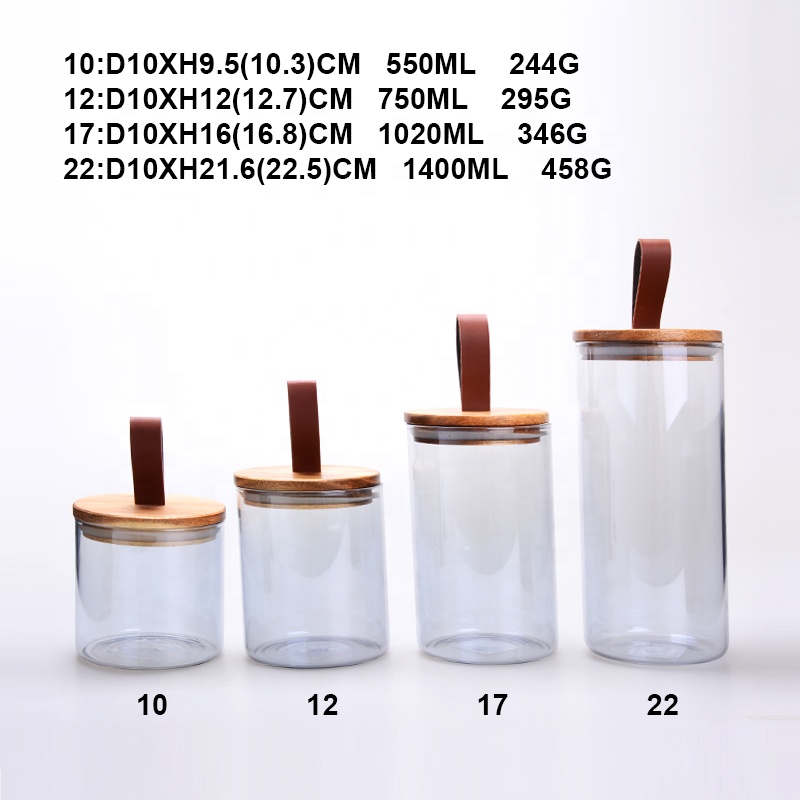 glass containers for food storage with wooden cork