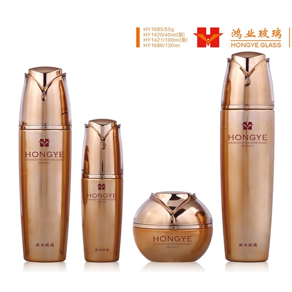 glass cosmetic bottle packaging lotion bottle cosmetic and cream jar