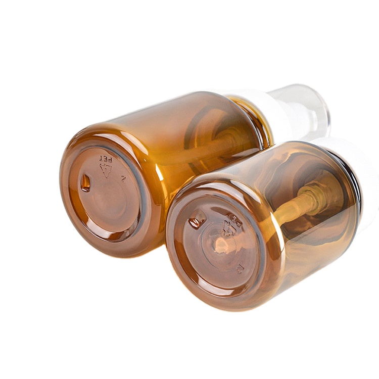glass cosmetic jar and bottle, lotion bottle, set makeup bottles packaging amber glass bottle