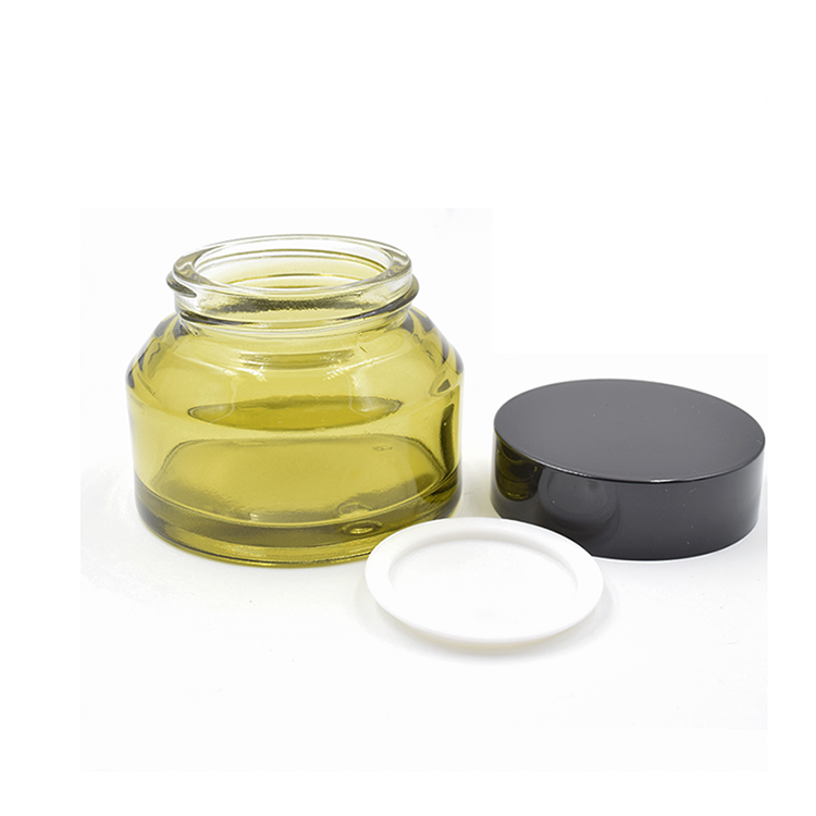 glass cosmetic jar packaging clear green 15ml 15g 30ml 30g 50g 50ml 50g 60ml 60g glass bottle jars glass jar with lid