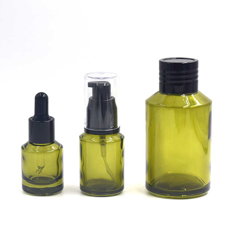 glass cosmetic jar packaging clear green 15ml 15g 30ml 30g 50g 50ml 50g 60ml 60g glass bottle jars glass jar with lid
