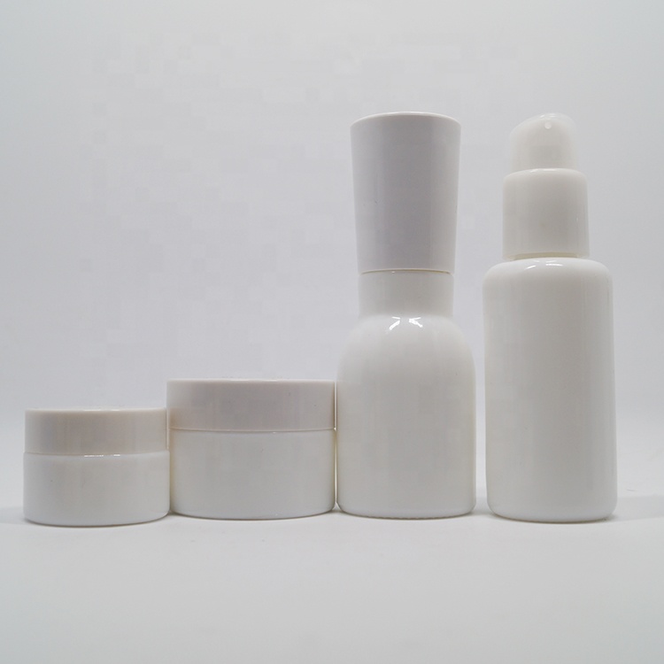 glass cosmetic packaging 15g 30g 50g 100g white ceramic cosmetic jar for face cream