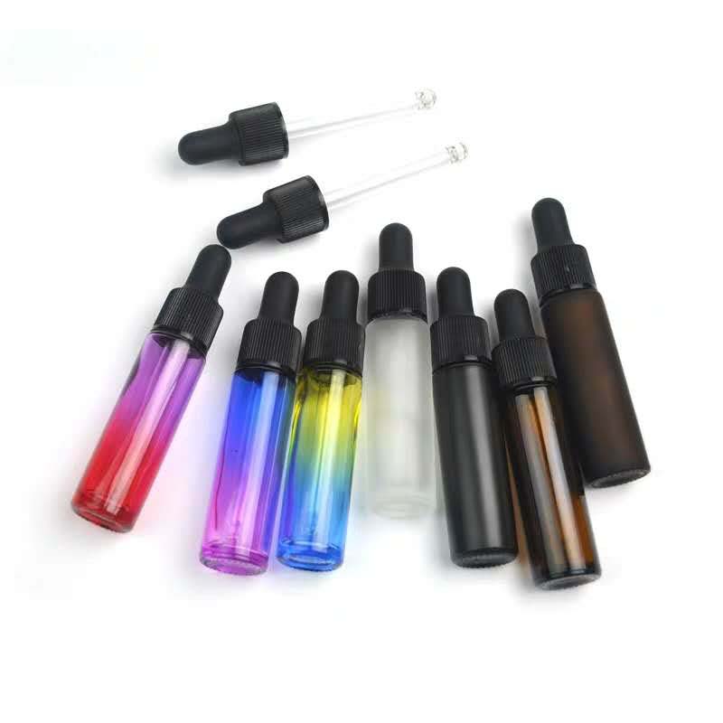 glass cosmetic packaging 1ml 2ml 3ml 5ml cbd oil dropper bottle glass small vials Essential Oil Glass Bottle