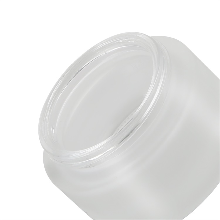 glass cream jar 30g luxury cosmetic packaging 1oz frosted glass jar with aluminum lid