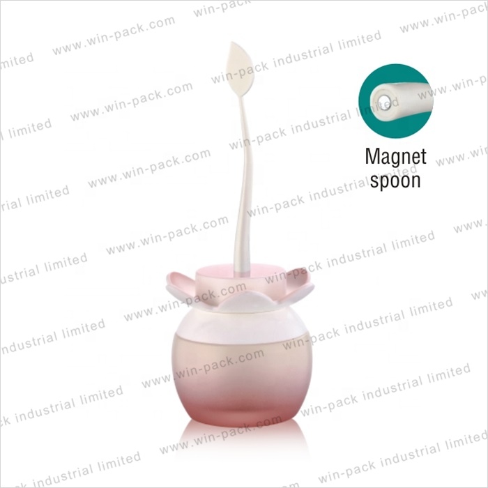 glass custom pink gradient beautiful color cosmetic cream jar wholesale  30g 50g
