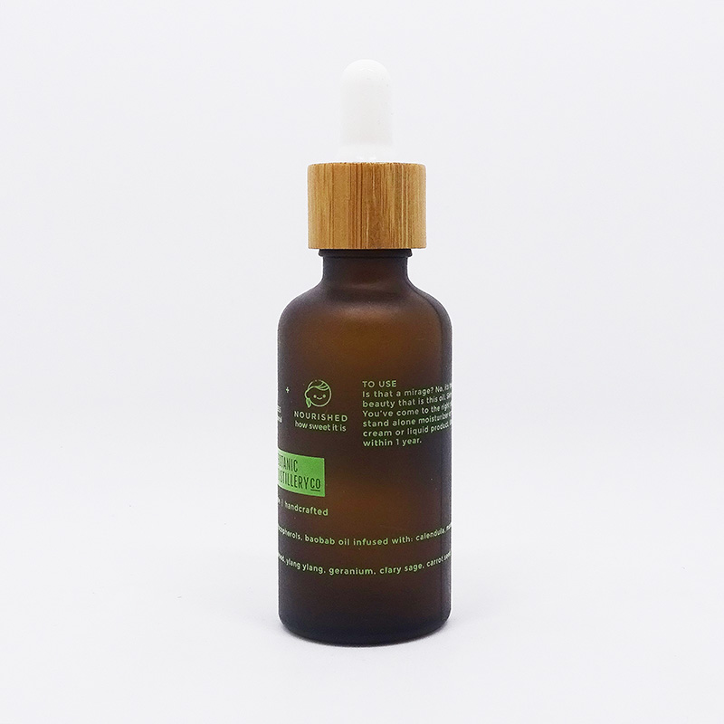 glass dropper cap empty essential oil cosmetics frosted amber bottles with bamboo cap
