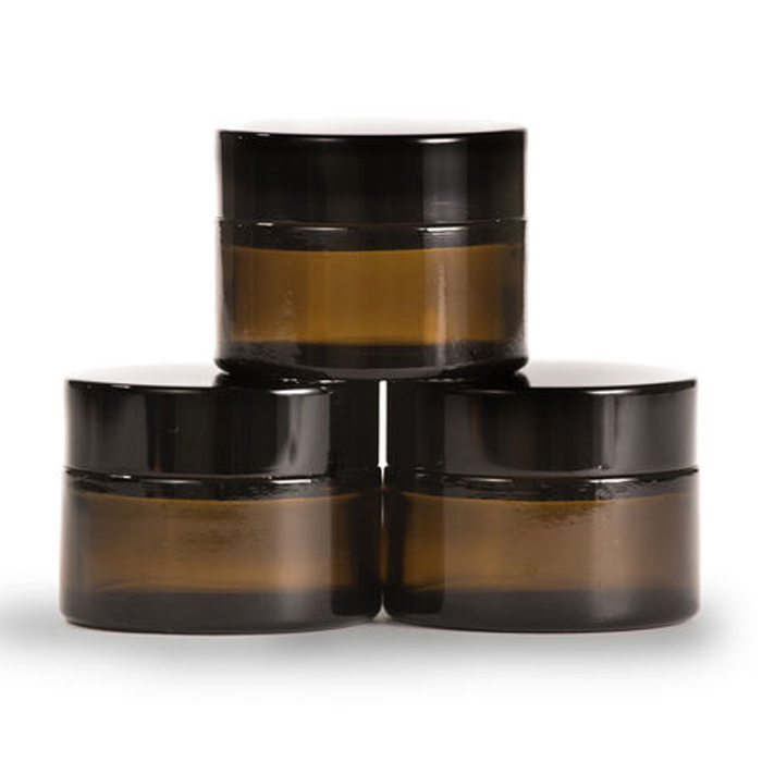 glass empty travel bottle jar cream cosmetic jar 10g amber essential oil bottle