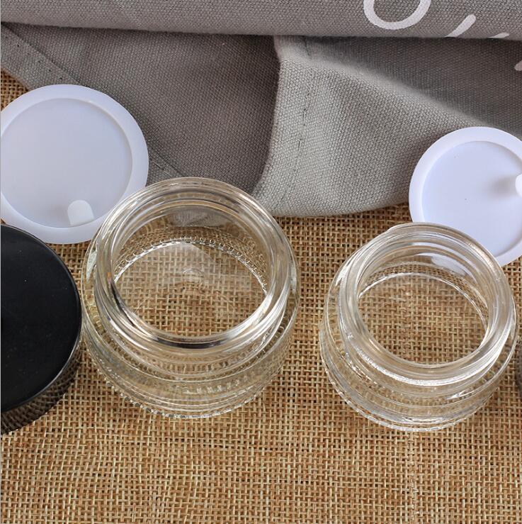 glass face cream cosmetic empty jar with lid for skin care use