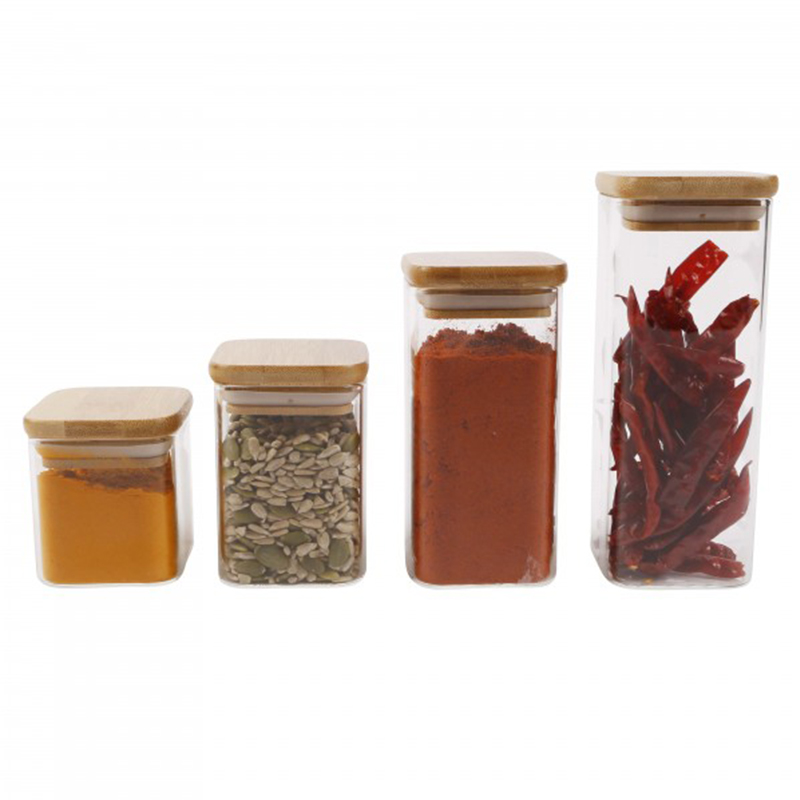 glass food canisters / vintage glass coffee jars / glass storage jars