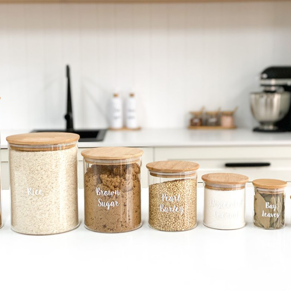 glass jar 1 litre / big glass container with lid / airtight glass containers