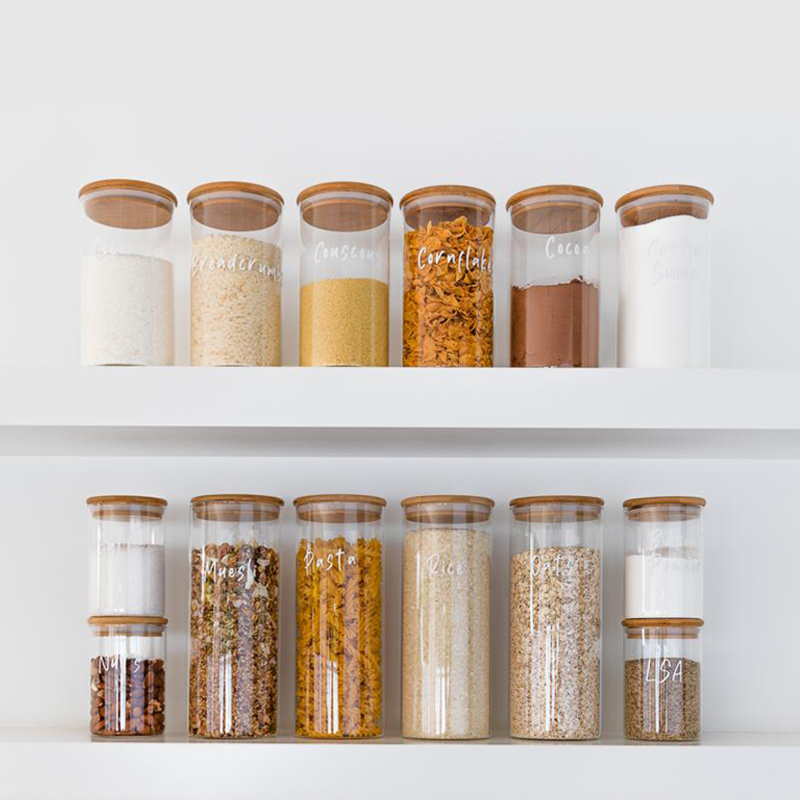glass jar 2 litre / food storage jars / glass pasta storage jars