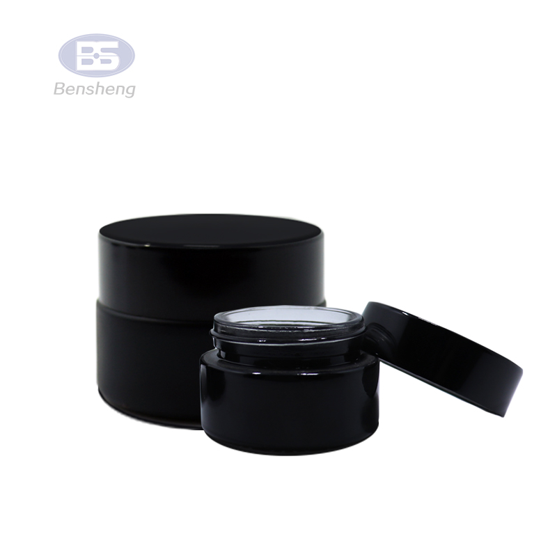 glass jar 250g uv glass jarcream black glass jar custom matte container flower smell proof child resistant jars