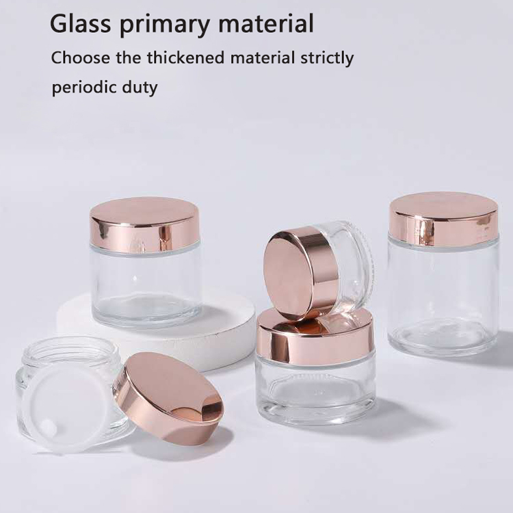 glass jar and bottles suppliers luxury with rose gold lid sale glass cosmetic jars in bulk buy cream storage containers Spot