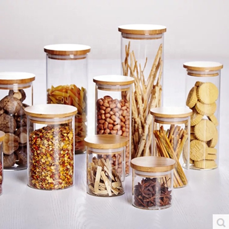 glass jar for food industry food preservative jar borosilicate airtight glass hermetic food glass jar wholesale