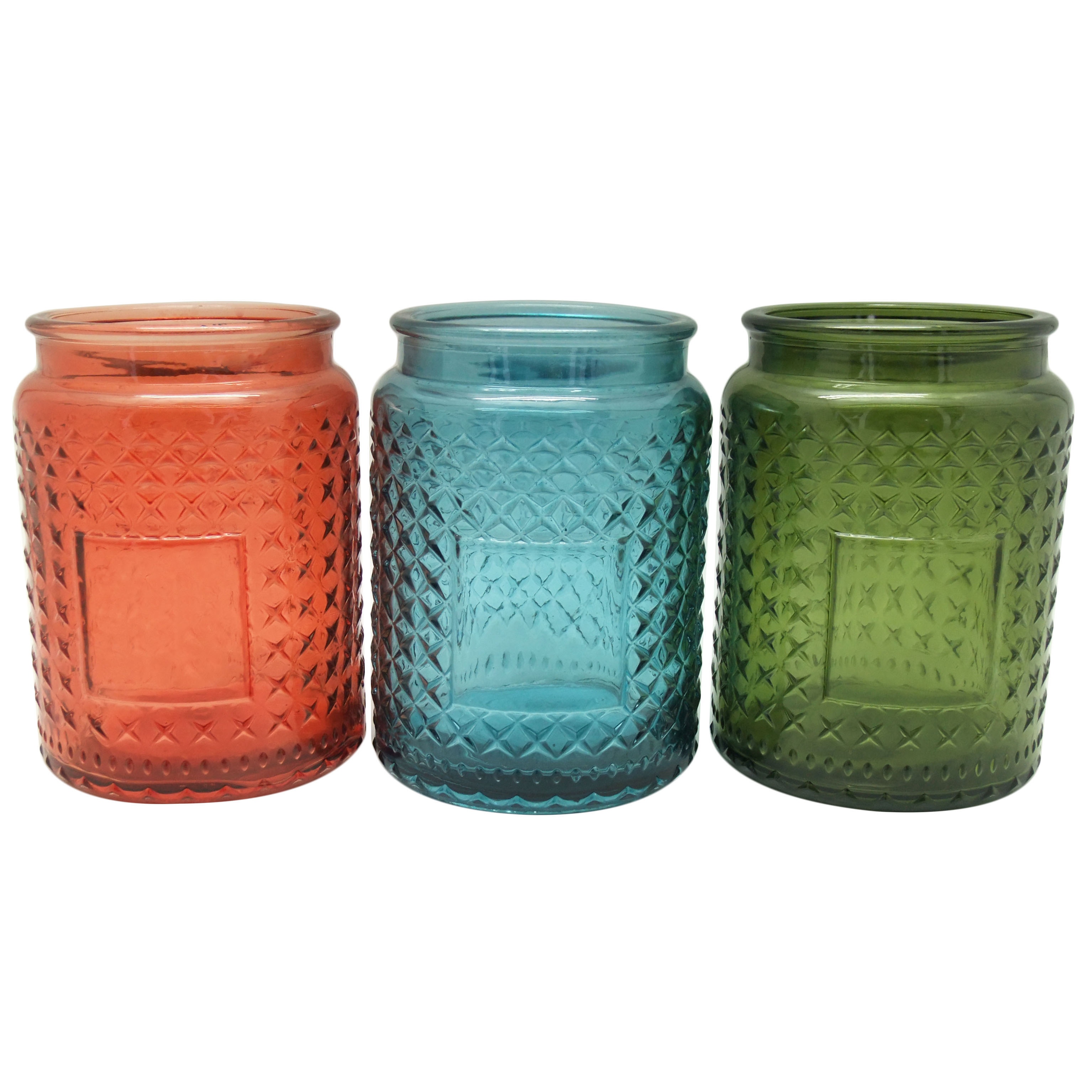 glass jar storage 17oz unique candle jars with lids round glass candle holder 18oz Haodexin