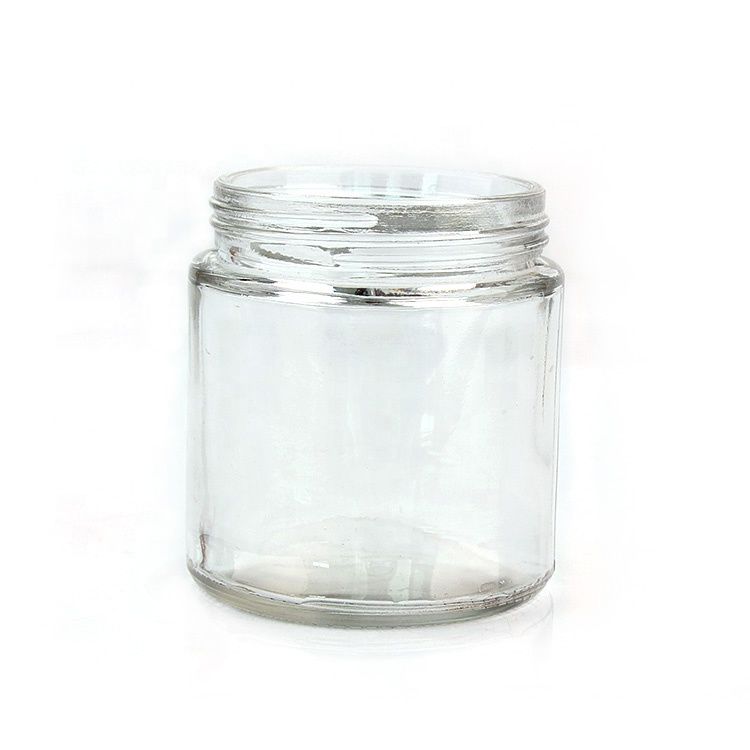 glass jar supplier sale 10oz 300ml round glass storage jar container with wood lids
