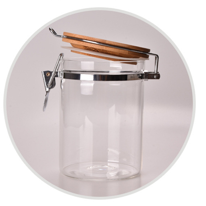 glass jar supplier storage bottles Glass jar with metal clip/glass storage jar