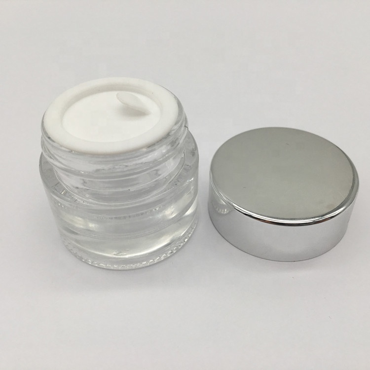 glass jar with aluminum cap for parfums solides