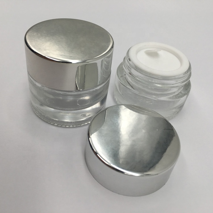 glass jar with aluminum cap for parfums solides