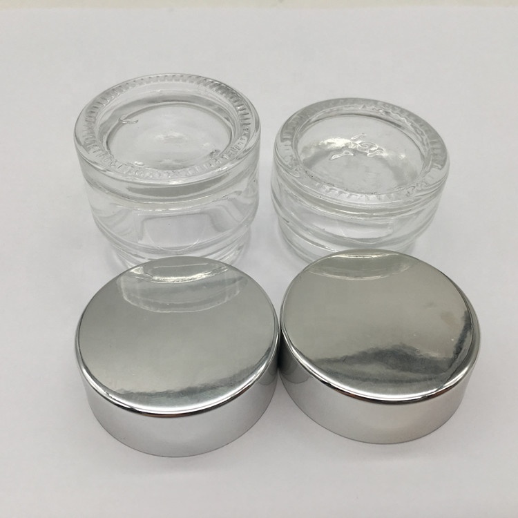 glass jar with aluminum cap for parfums solides