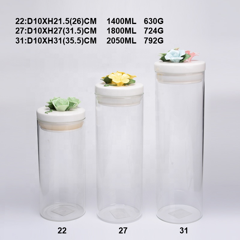 glass jar with bamboo lid storage