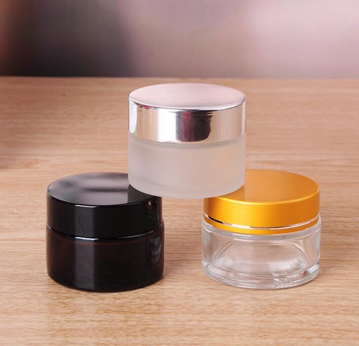 glass jar with golden cap printing gold glass jar for face cream