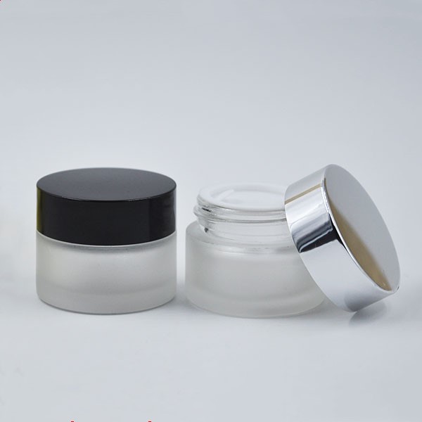 glass jar with golden cap printing gold glass jar for face cream