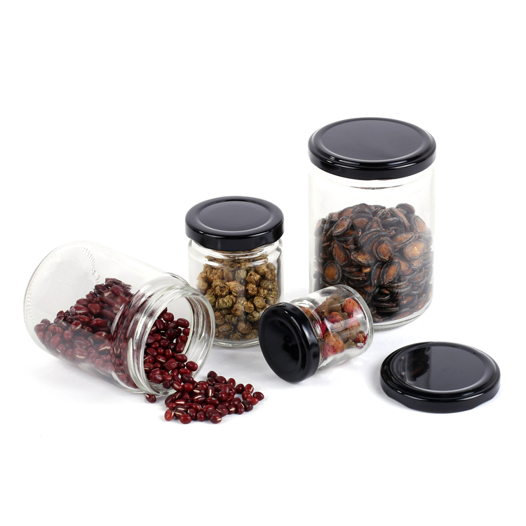 glass jars for honey jam 150 ml jam jar with metal lids