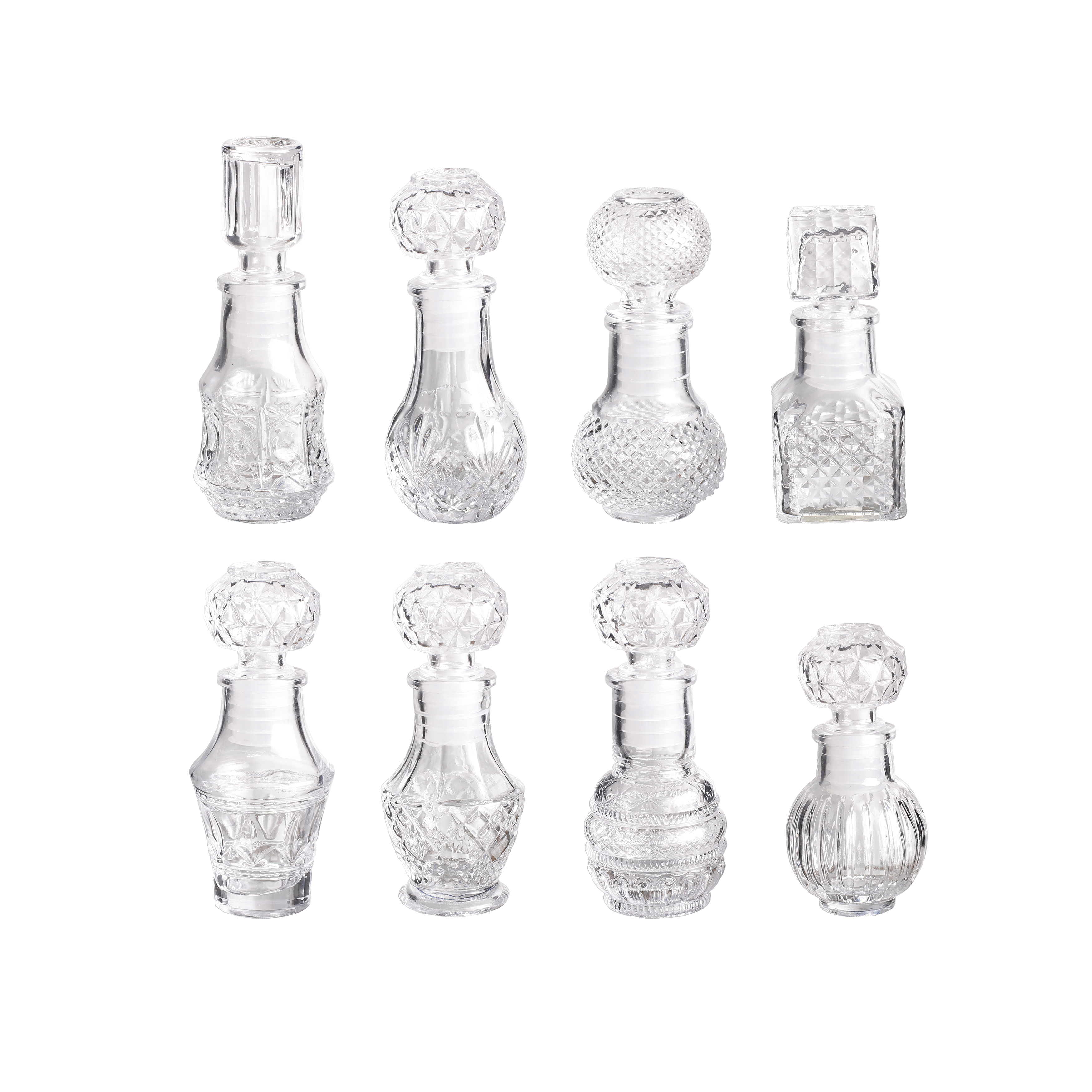 glass perfume aromatherapy bottles with glass cap