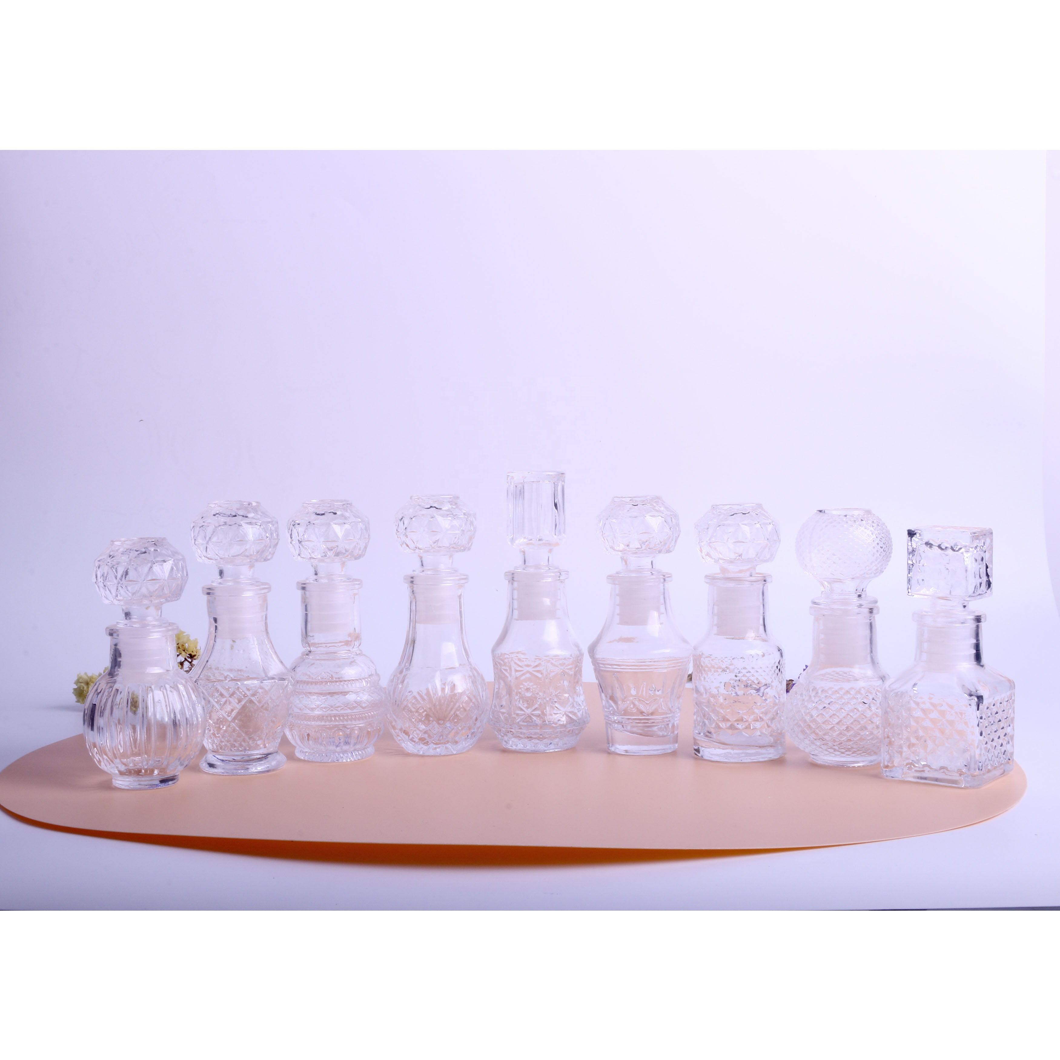 glass perfume aromatherapy bottles with glass cap
