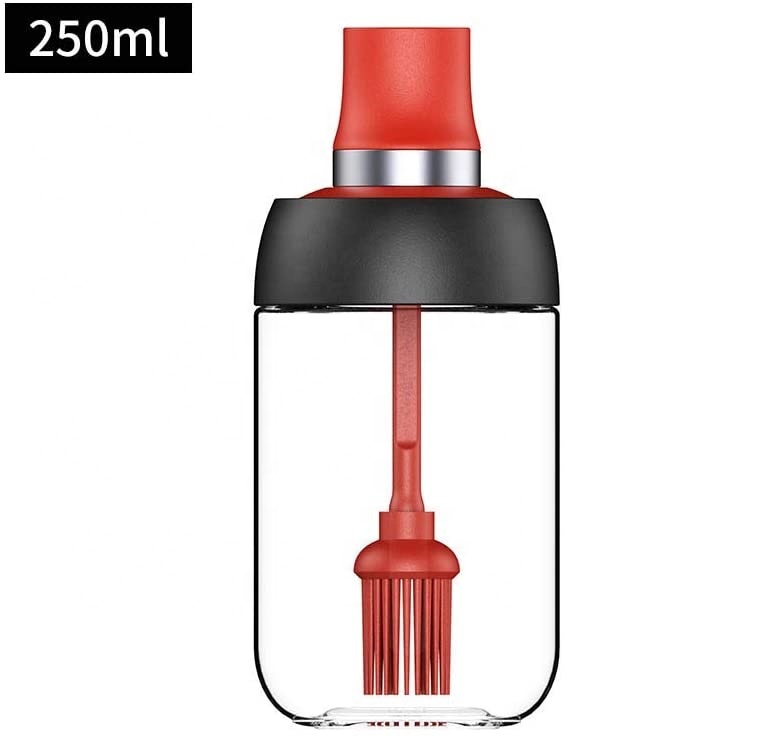 glass silicone brush barbecue oil bottle stainless steel seasoning bottle honey bottle