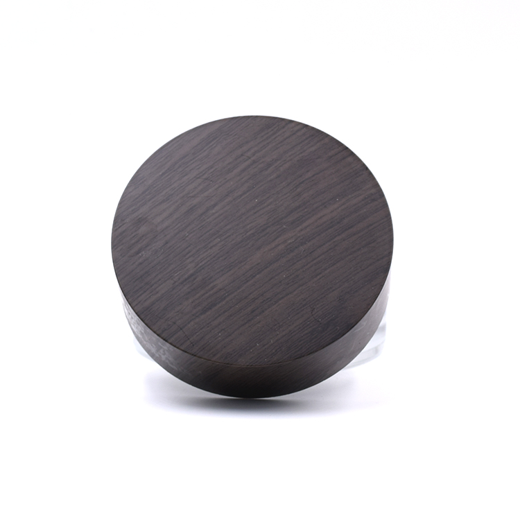 glass skin care packaging clear glass CBD wax jar 120ml 4oz 8oz cosmetic jar wood grain plastic lid