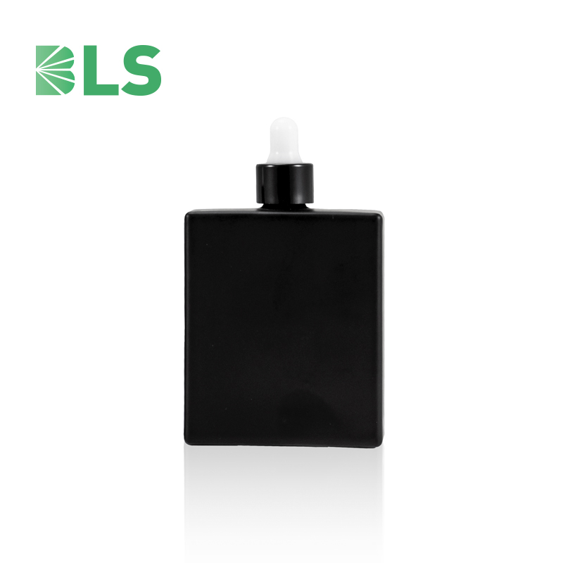 glass spray bottle for essential oils 30ml 50ml black glass dropper bottle with packaging box