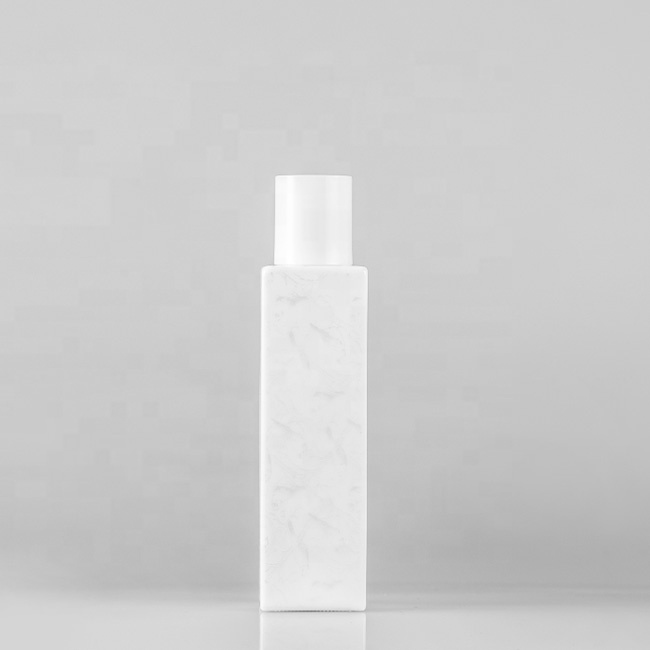 glass square cosmetic cream jar and bottle