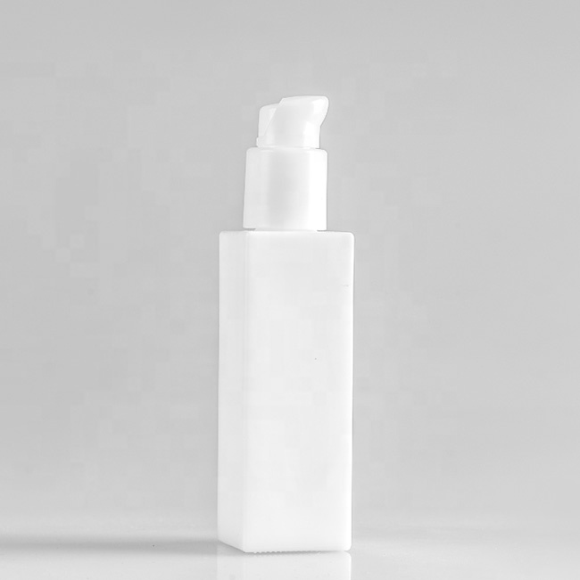 glass square cosmetic cream jar and bottle