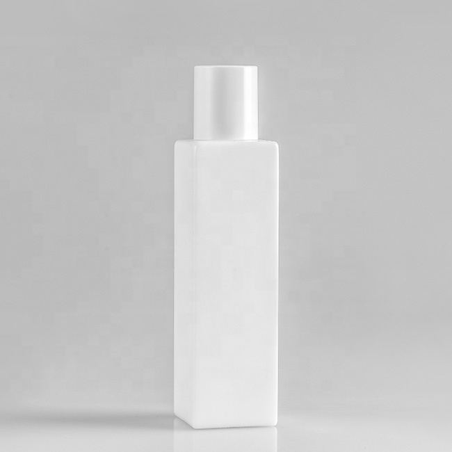 glass square cosmetic cream jar and bottle