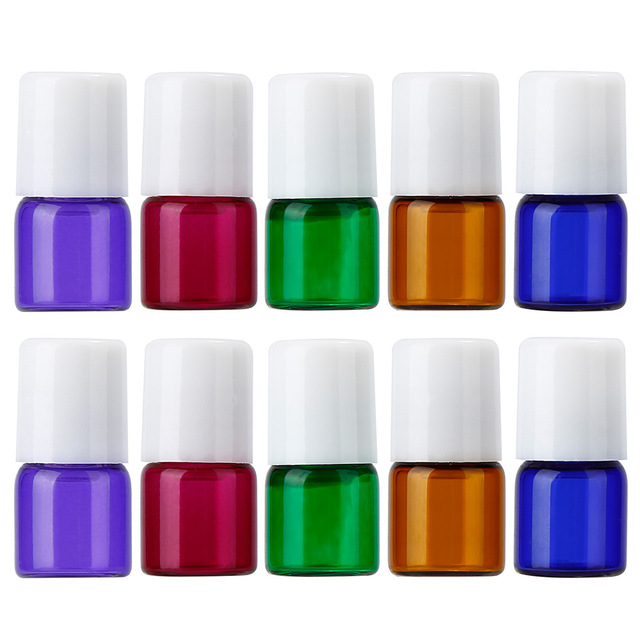 glass stainless steel roller small sample 1ml 2ml 3ml 5ml colorful perfume roll on glass Bottle for Fragrances essential oil