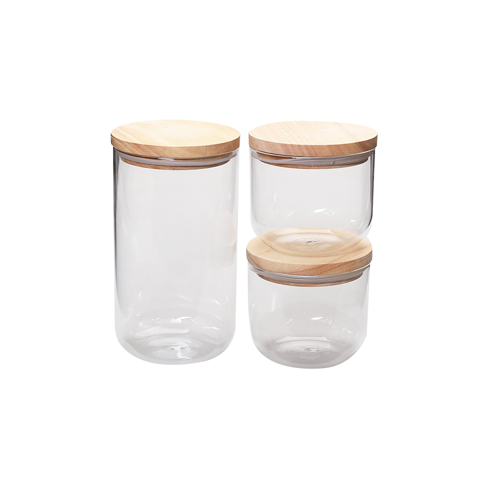 glass tea coffee sugar jars / sealable glass containers / glass canisters with airtight lids