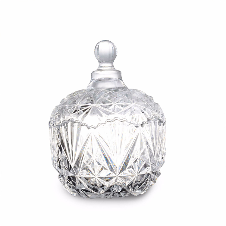 glass threaded honey bottle transparent glass bottle storage
